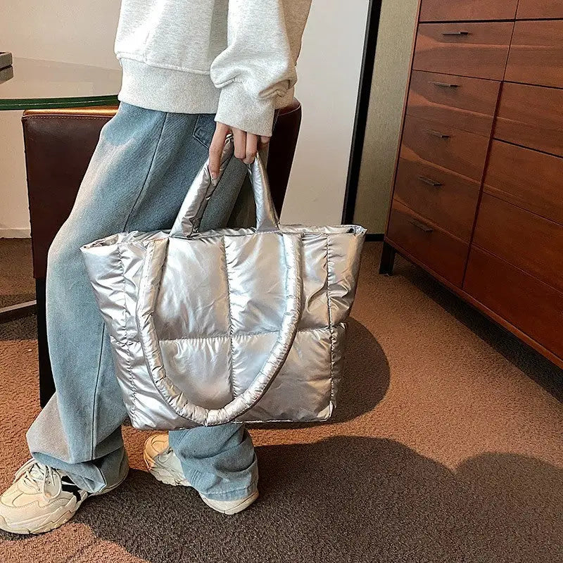 Nylon Horizontal Square Suitcase with Zippered Sandwich Pocket