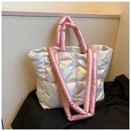 Nylon Horizontal Square Suitcase with Zippered Sandwich Pocket
