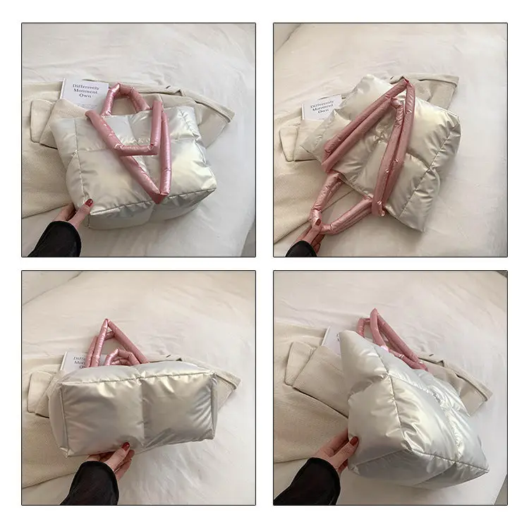 Nylon Horizontal Square Suitcase with Zippered Sandwich Pocket