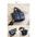 Nylon Horizontal Square Suitcase with Zippered Sandwich Pocket - Blue