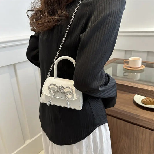 Nylon Lined Soft PU Square Bag with Internal Zipper and Sandwich Pocket