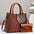 Nylon PU Suitcase Bucket Packing Bags Set of 2 Multiple Colors - Yellowish Brown