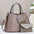 Nylon PU Suitcase Bucket Packing Bags Set of 2 Multiple Colors - Gray