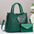 Nylon PU Suitcase Bucket Packing Bags Set of 2 Multiple Colors - Green