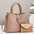 Nylon PU Suitcase Bucket Packing Bags Set of 2 Multiple Colors - Khaki