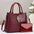 Nylon PU Suitcase Bucket Packing Bags Set of 2 Multiple Colors - Red