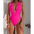 One-piece swimsuit bikini - Rose Red / S