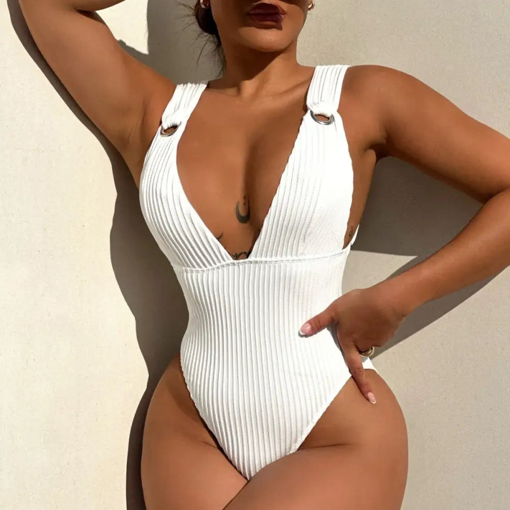One-piece Swimsuit Women’s Sexy Solid Color
