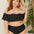 One-shoulder Split High-waist Swimsuit - Black / L