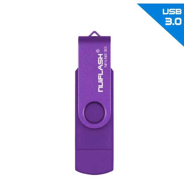 OTG USB Flash Drive Multicolor 16GB to 128GB Purple / 32GB