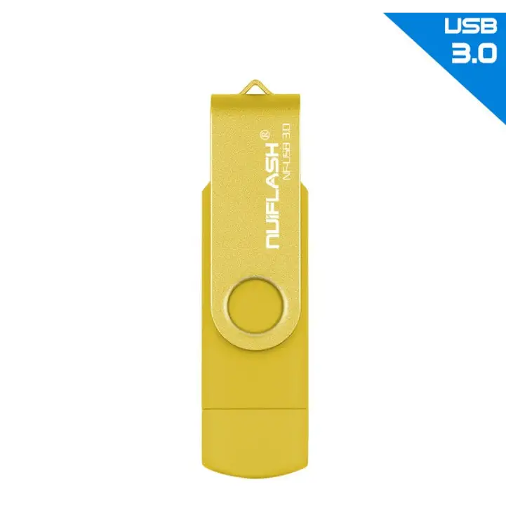 OTG USB Flash Drive Multicolor 16GB to 128GB Yellow / 64GB