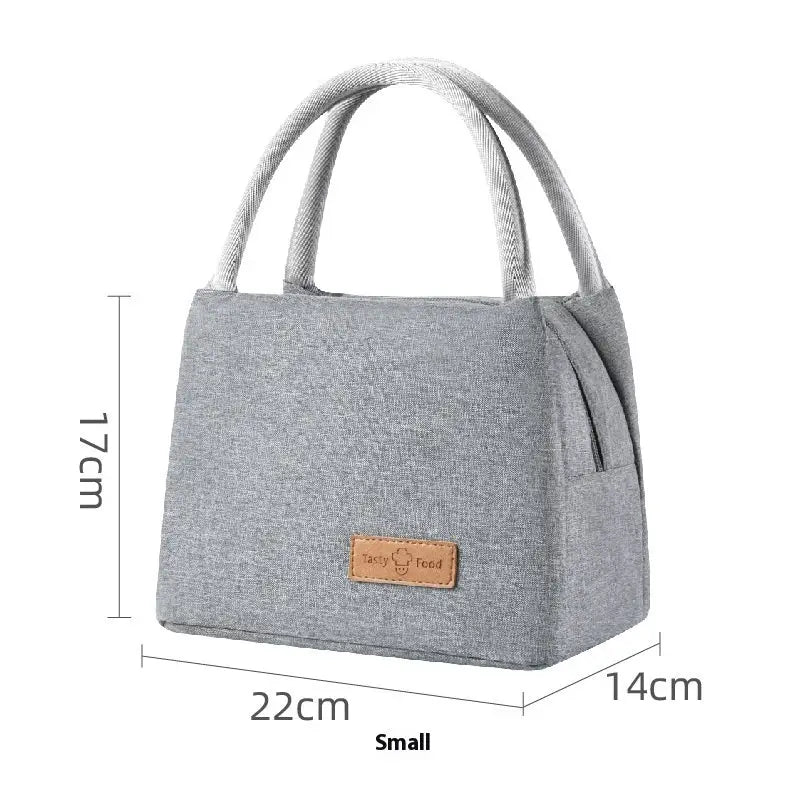 Outdoor Hand Carrying Lunch Box Bag - Gray / Large Size 27 Cmx16cm 19cm