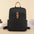 Oxford Cloth Tote Bag with Split Pocket and Phone Compartment - Black