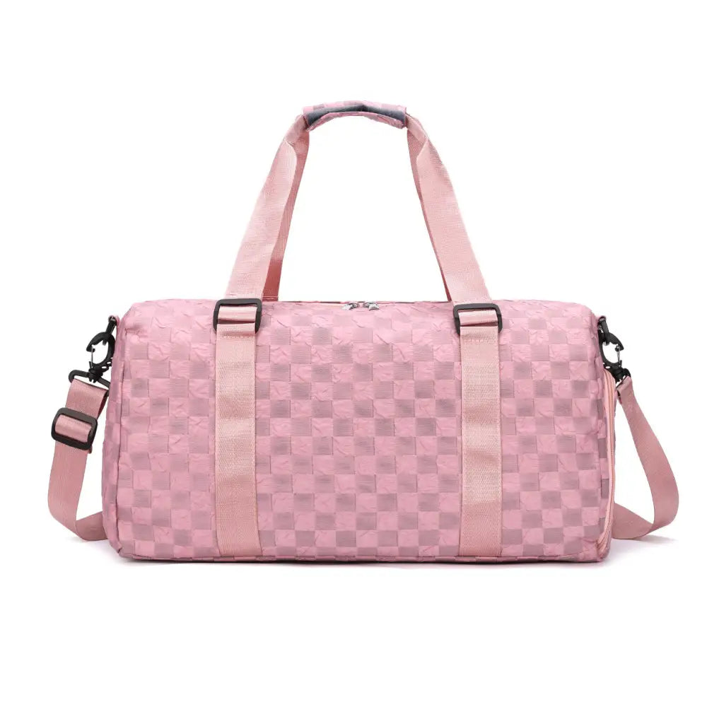 Oxford Cloth Urban Simplicity Waterproof Travel Bag 20 to 35L - Pink