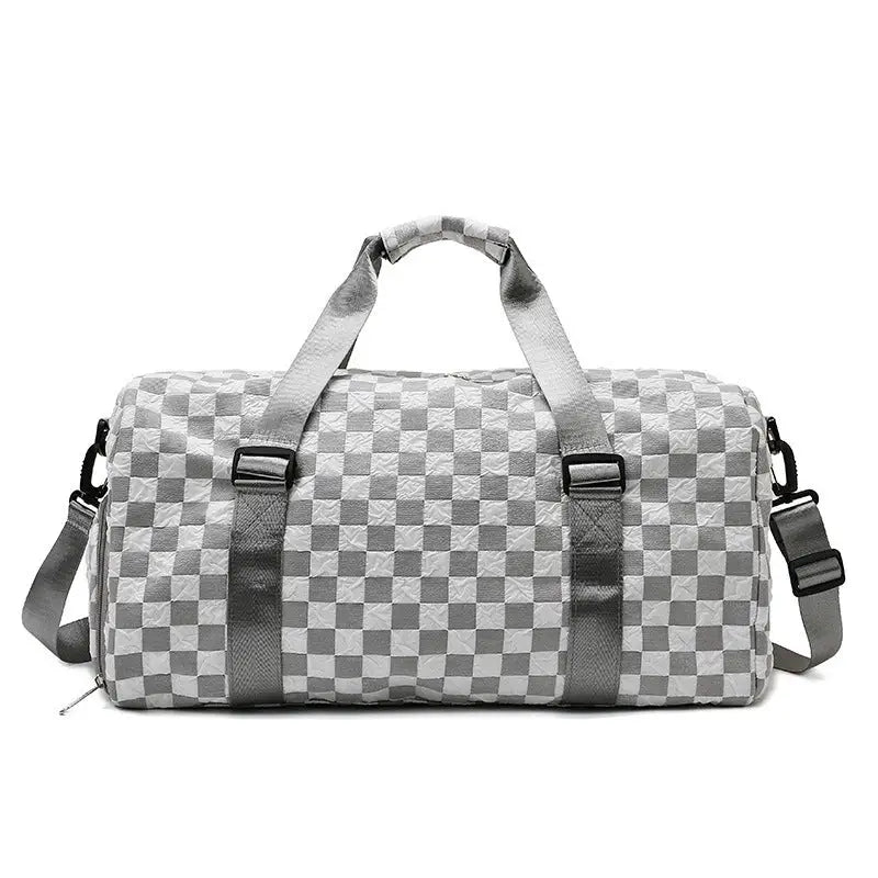 Oxford Cloth Urban Simplicity Waterproof Travel Bag 20 to 35L - Snow White