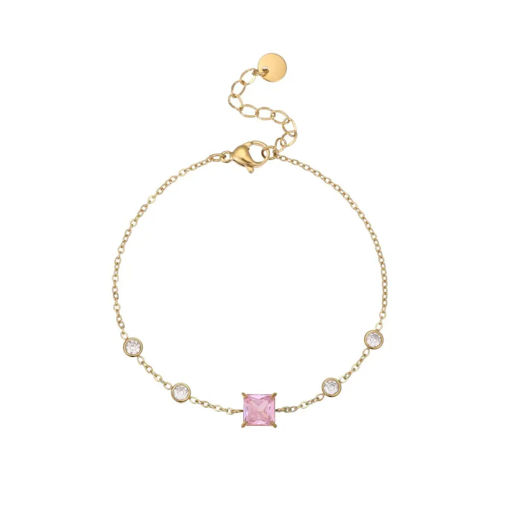 Parisian Chic Zircon Titanium Bracelet