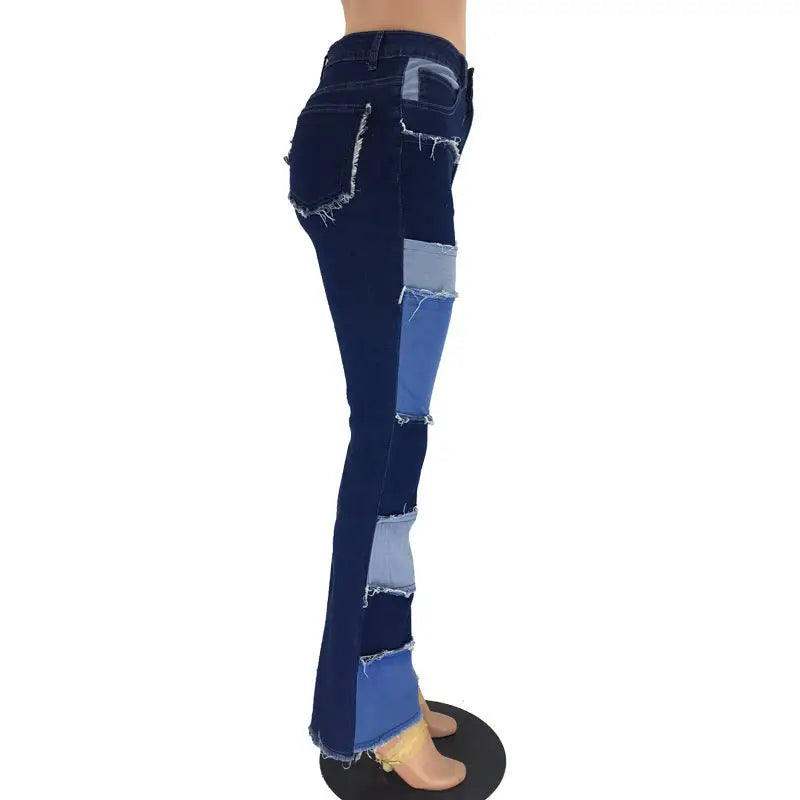 PatchFlare High-Rise Jeans: Artful Retro Vibes