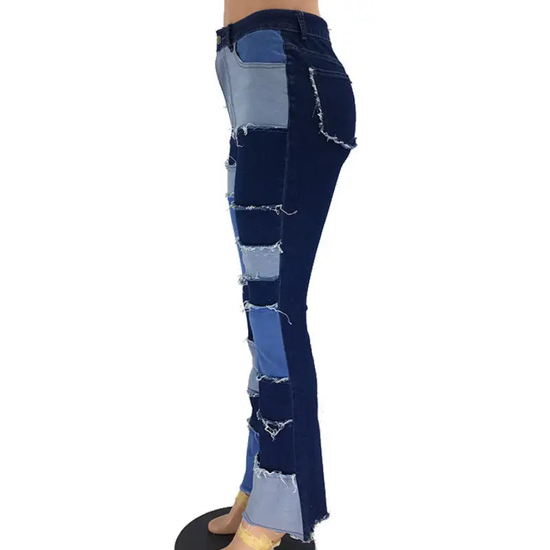 PatchFlare High-Rise Jeans: Artful Retro Vibes