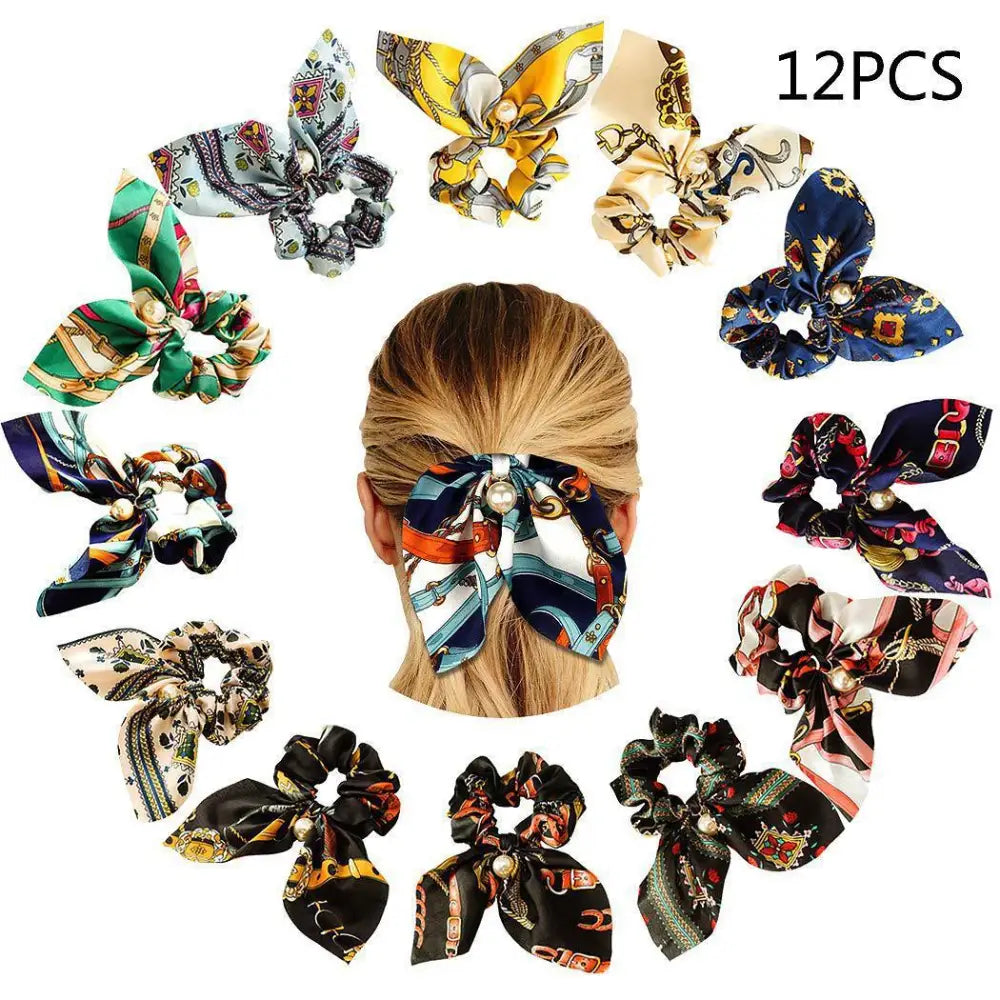 Pearl Bow Intestine Hair Band