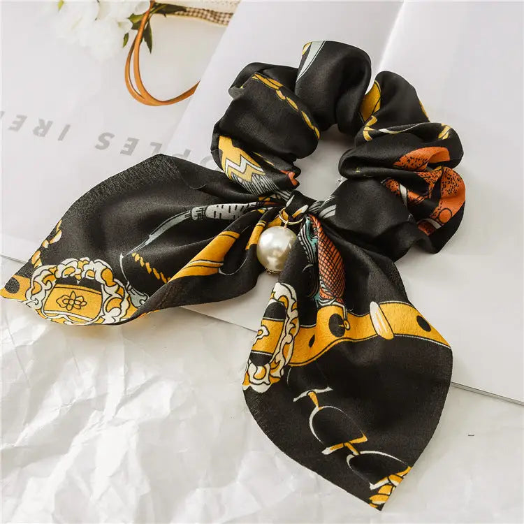 Pearl Bow Intestine Hair Band - G