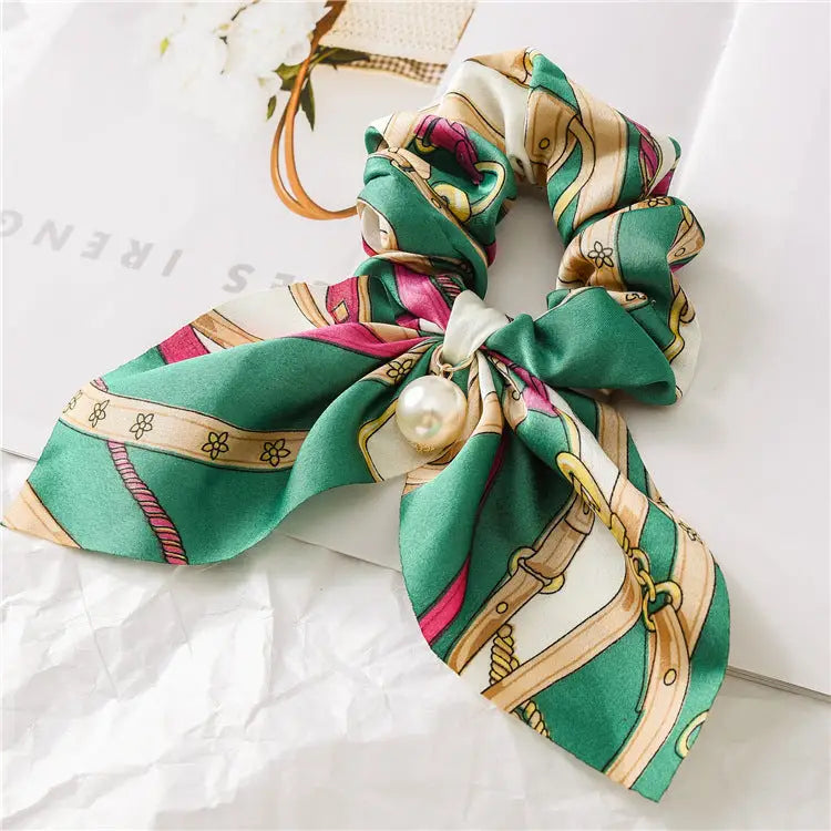 Pearl Bow Intestine Hair Band - Q