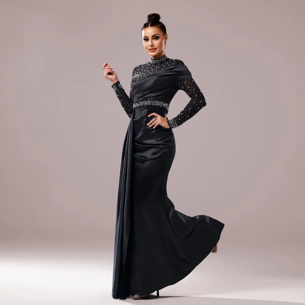 Pearl Fishtail Evening Dress