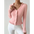 PearlWisp Knit: Elegant Wooden Ear Cardigan - Pink / S