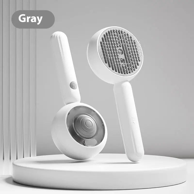 Pet Spray Comb Brush for Cats and Dogs Gray
