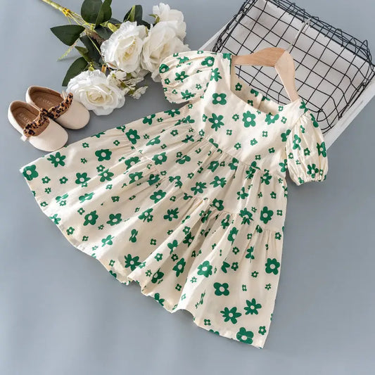 PetalPrincess: Cotton Floral Dress for Baby Girls