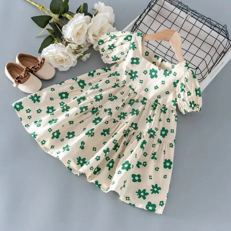 PetalPrincess: Cotton Floral Dress for Baby Girls