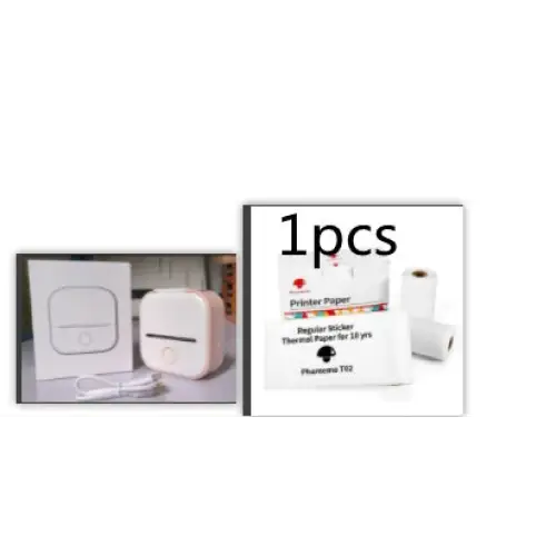 Phomemo T02 Mini Inkless Pocket Printer with Extensive Question Banks Pink Set1 / USB