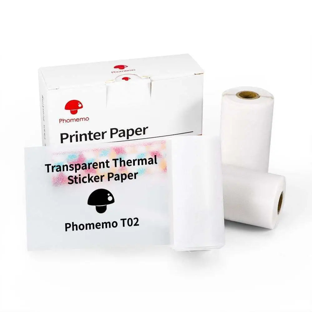 Phomemo T02 Mini Inkless Pocket Printer with Extensive Question Banks Transparent Printer paper / USB