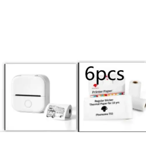Phomemo T02 Mini Inkless Pocket Printer with Extensive Question Banks White Set3 / USB
