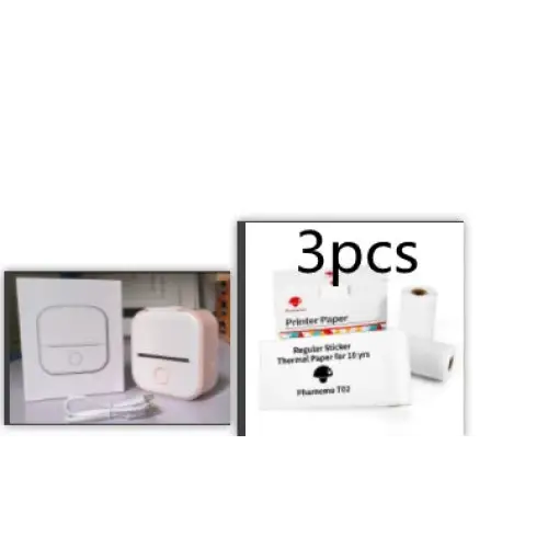 Phomemo T02 Mini Inkless Pocket Printer with Extensive Question Banks Pink Set2 / USB