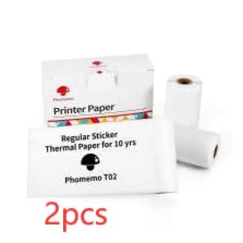 Phomemo T02 Mini Inkless Pocket Printer with Extensive Question Banks Style A 2pcs / USB