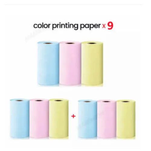 Phomemo T02 Mini Inkless Pocket Printer with Extensive Question Banks Blue pink yellow x3 / USB