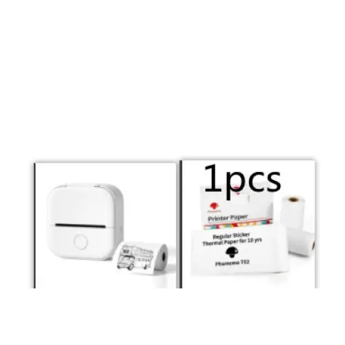 Phomemo T02 Mini Inkless Pocket Printer with Extensive Question Banks White Set1 / USB