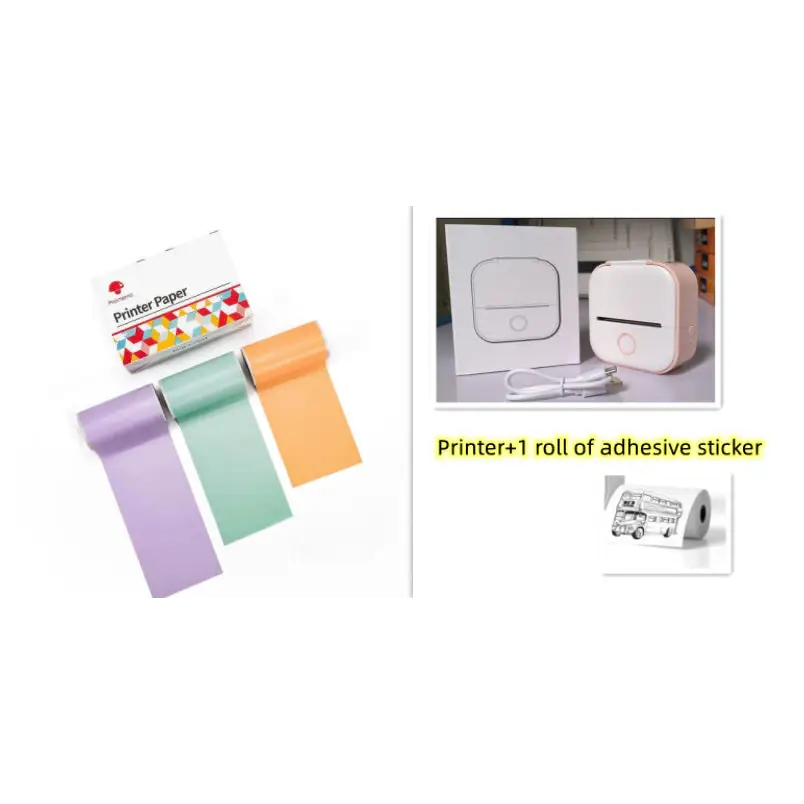 Phomemo T02 Mini Inkless Pocket Printer with Extensive Question Banks Set3 / USB