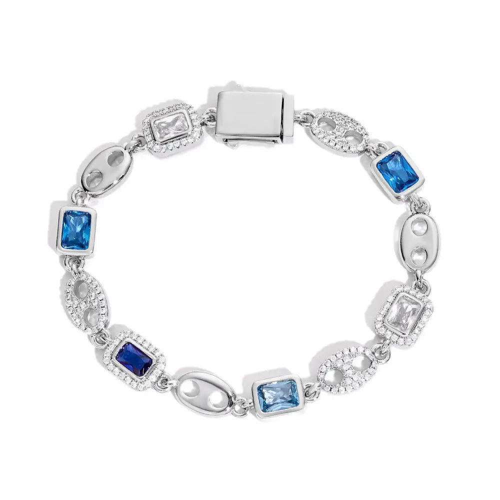 Pig Nose Charm Bracelet with Gemstone Detailing