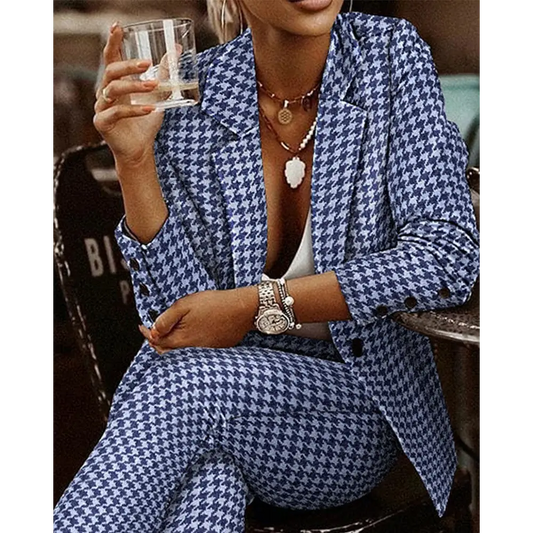 Plaid Chic Suit Set - 4