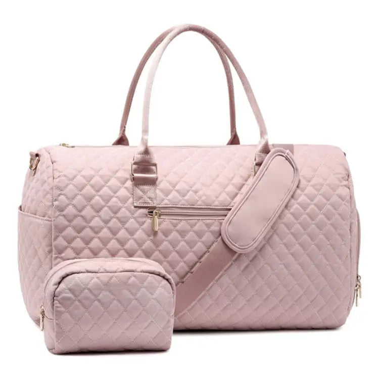 Plaid Retro Travel Bag for Men and Women Polyester European American Style