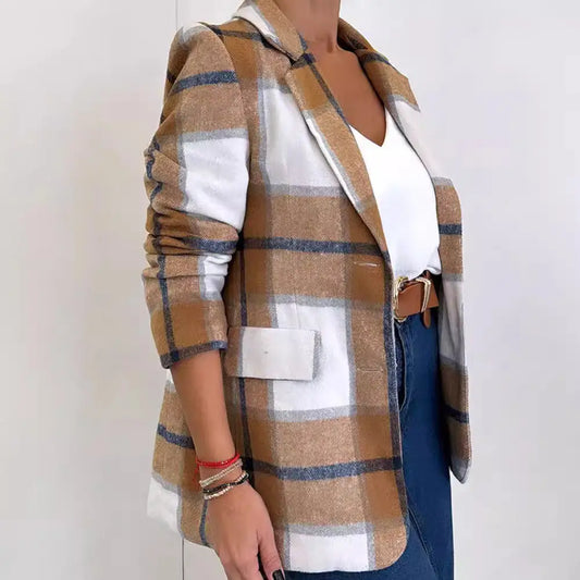Plaid Wool Coat for Her