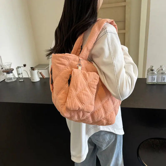 PlaidPerfection: Women’s Diamond Shoulder Bag