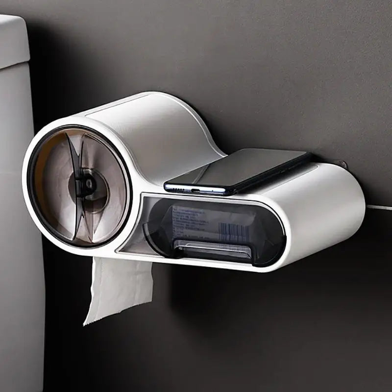 Plastic Planet Waterproof Non Slip Universal Tissue Holder White