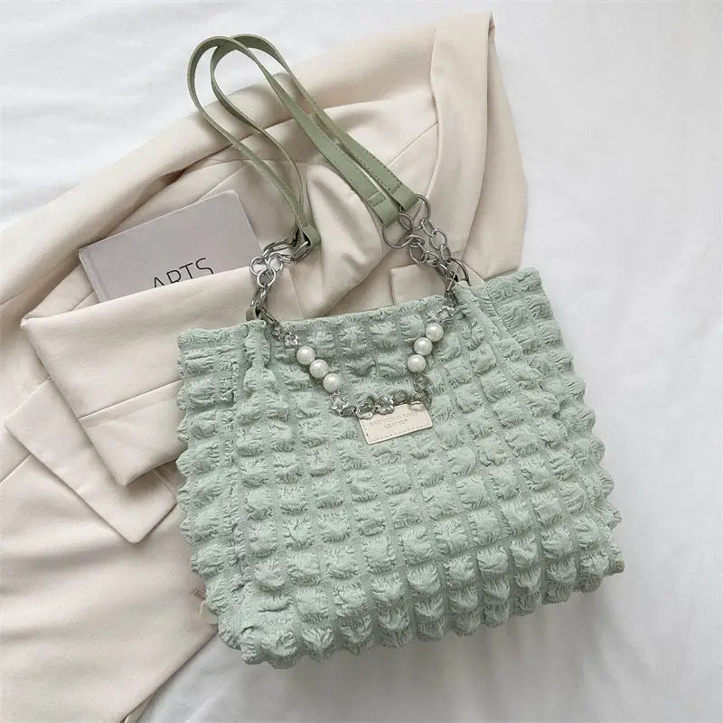 PleatEase Shoulder Bag - Green