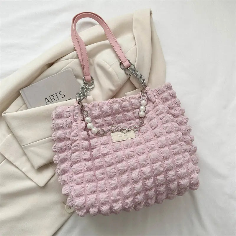 PleatEase Shoulder Bag - Pink