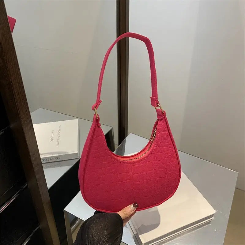 Polyester Felt Handbag in Multiple Colors Free Size