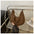 Polyester Felt Handbag in Multiple Colors Free Size - Brown / Free Size