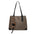 Polyester Lined Rabbit Pendant in Caffeine Brown and Black Contrasts - Striking Black With Pendant / 37X15X29CM