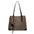 Polyester Lined Rabbit Pendant in Caffeine Brown and Black Contrasts - Colored Caffeine With Pendant / 37X15X29CM